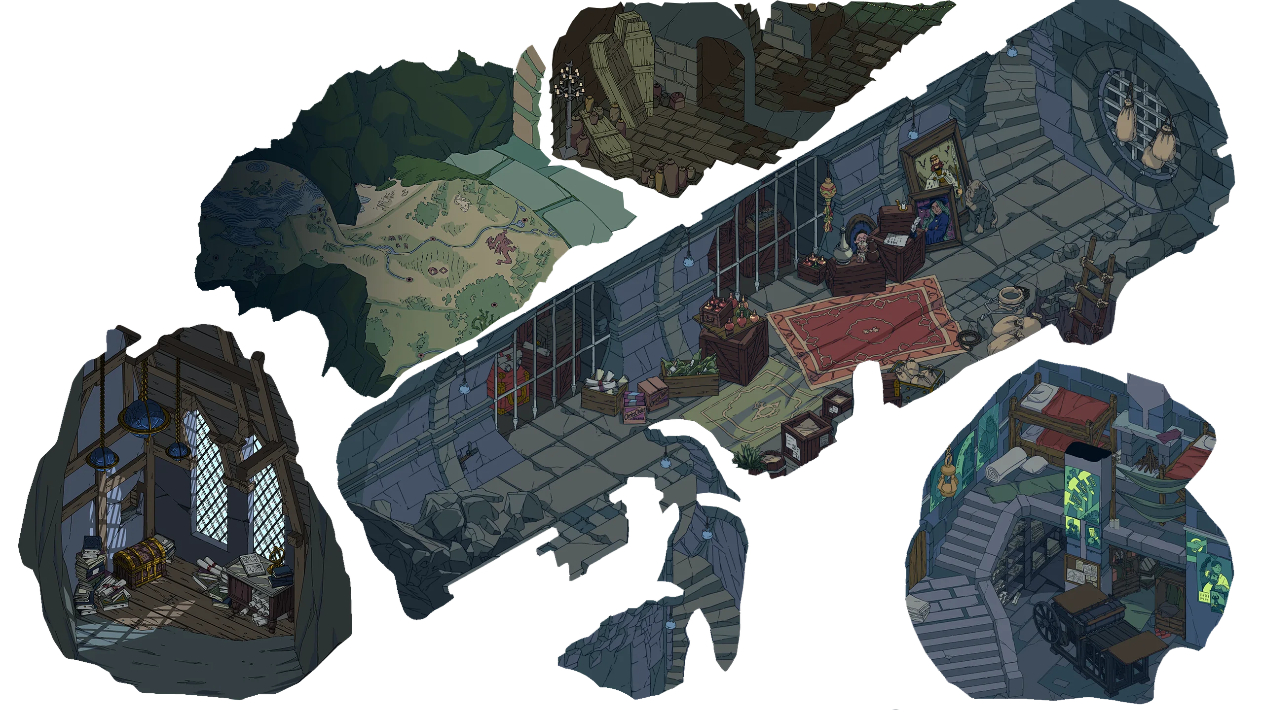 Painted 2D game environments